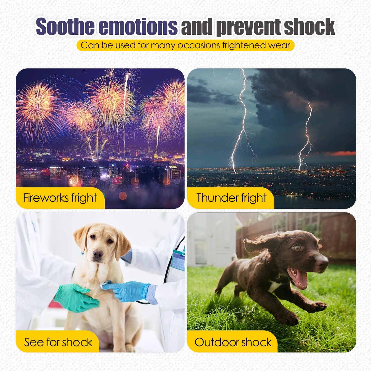 CalmCuddle™ Anti-Anxiety Vest — Keep Your Pet Calm During Thunder, Fireworks & Stressful Moments