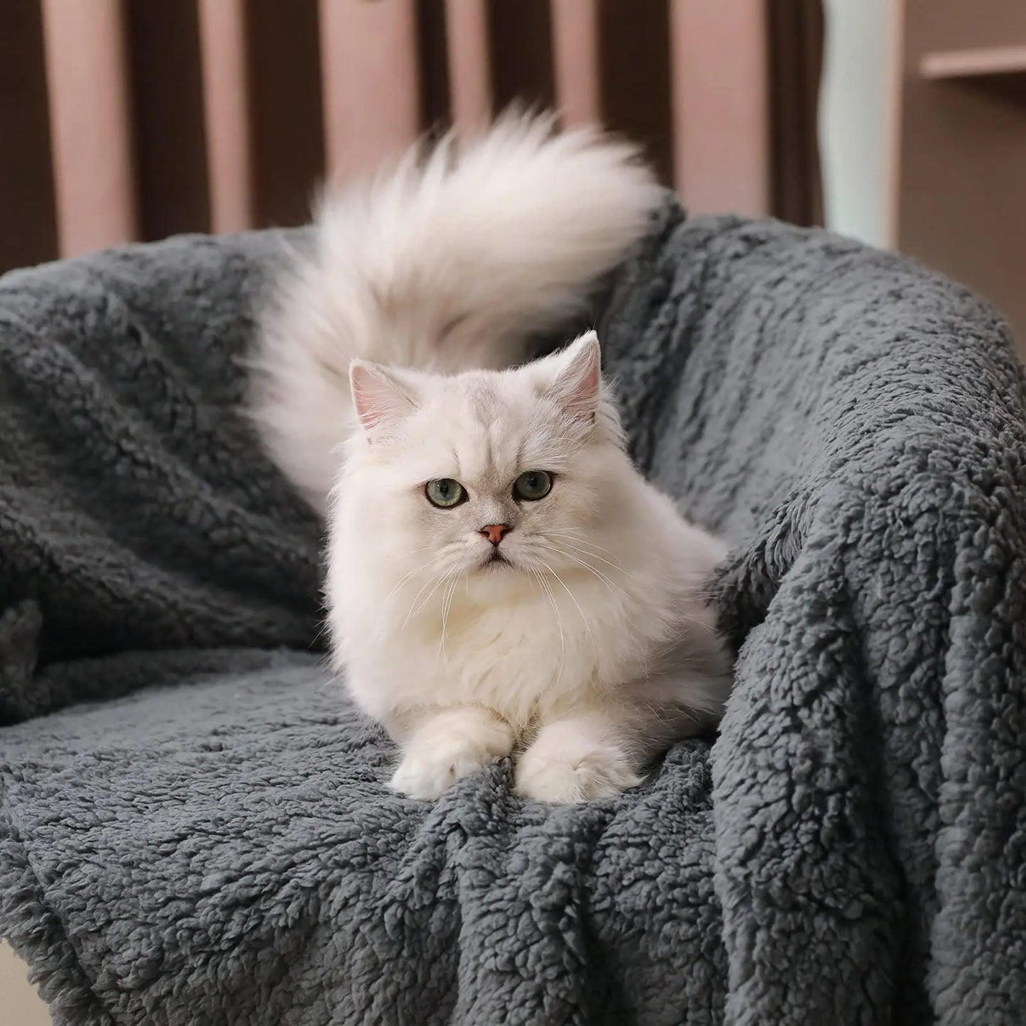 Ultra-Soft Calming Pet Blanket — Fluffy Sherpa Fleece Throw for Dogs, Puppies & Cats