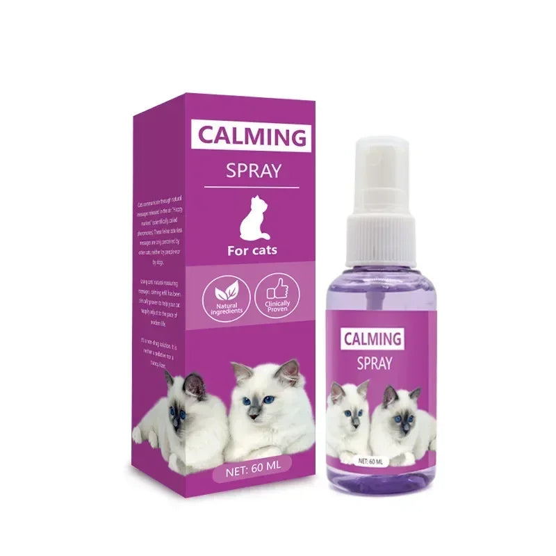 🐾 CalmCuddle™ Feline Calming Spray — 60ml Anti-Stress Pheromone Spray for Cats
