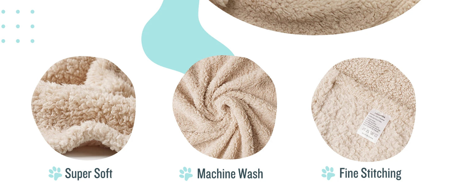 Ultra-Soft Calming Pet Blanket — Fluffy Sherpa Fleece Throw for Dogs, Puppies & Cats