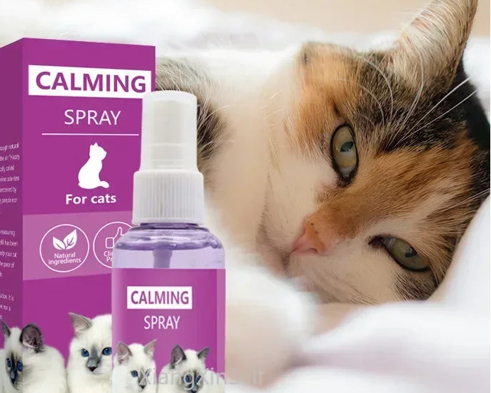 🐾 CalmCuddle™ Feline Calming Spray — 60ml Anti-Stress Pheromone Spray for Cats