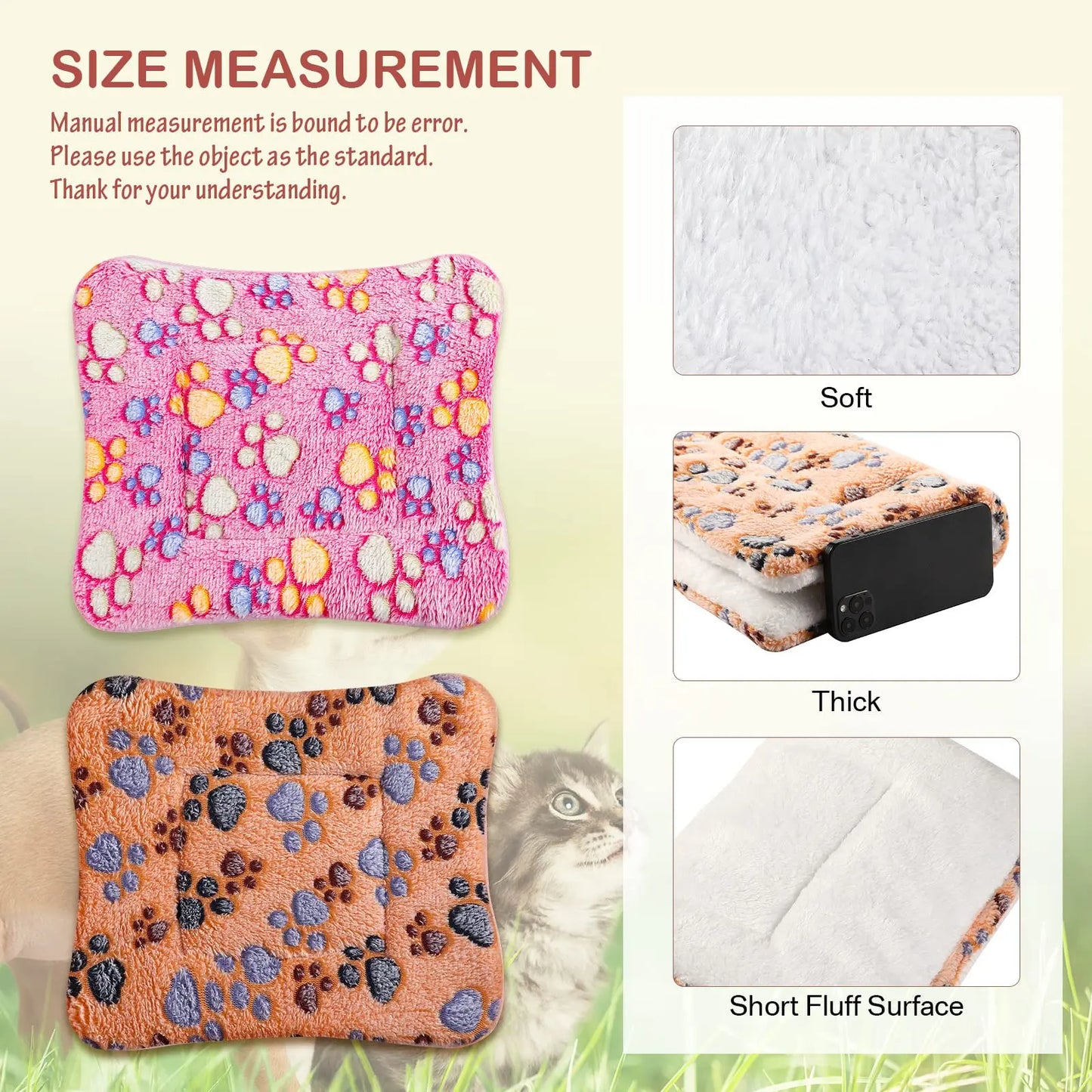 🐾 CalmCuddle™ Pet Sleeping Mat — Cozy, Washable Dog & Cat Bed for Small & Large Pets