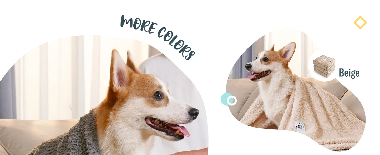Ultra-Soft Calming Pet Blanket — Fluffy Sherpa Fleece Throw for Dogs, Puppies & Cats