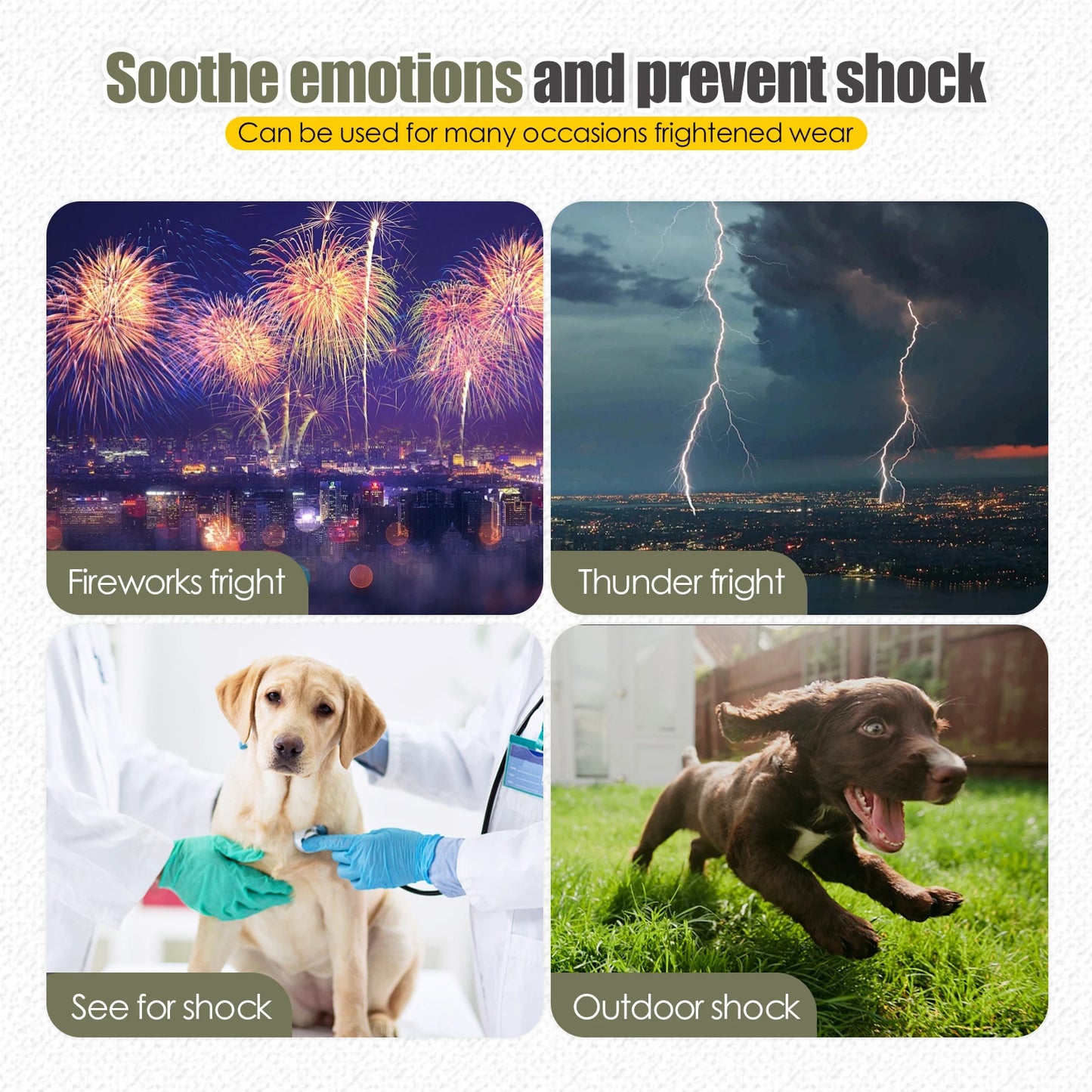 CalmCuddle™ Anti-Anxiety Vest — Keep Your Pet Calm During Thunder, Fireworks & Stressful Moments