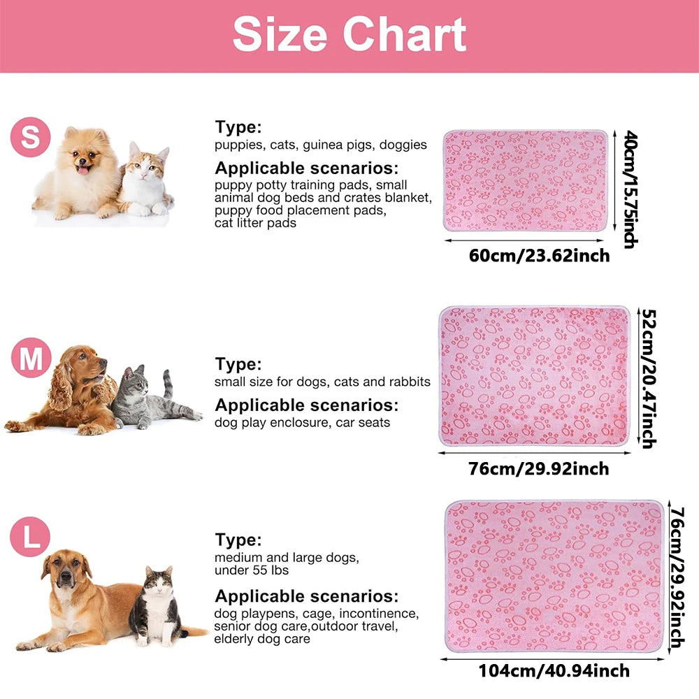 CalmCuddle™ Paw Print Blanket — Soft, Cozy, Machine-Washable Comfort for Dogs & Puppies