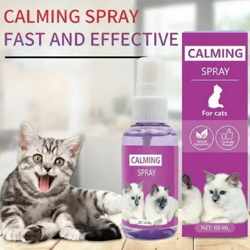 🐾 CalmCuddle™ Feline Calming Spray — 60ml Anti-Stress Pheromone Spray for Cats