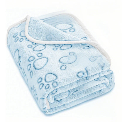 CalmCuddle™ Paw Print Blanket — Soft, Cozy, Machine-Washable Comfort for Dogs & Puppies