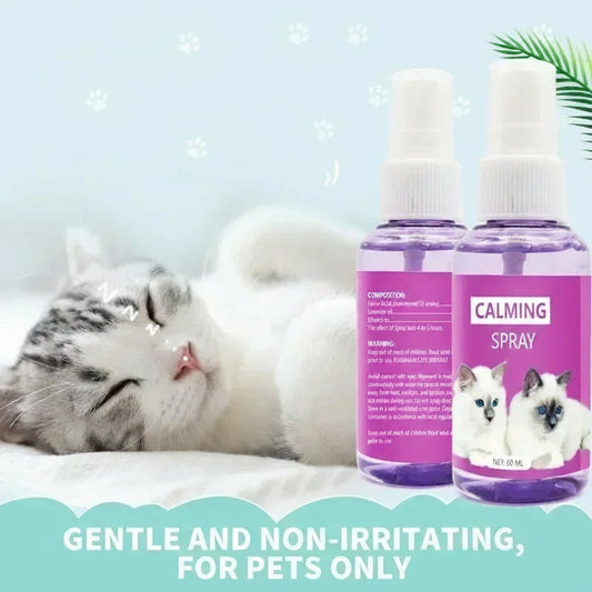 🐾 CalmCuddle™ Feline Calming Spray — 60ml Anti-Stress Pheromone Spray for Cats