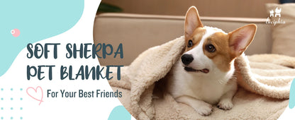 Ultra-Soft Calming Pet Blanket — Fluffy Sherpa Fleece Throw for Dogs, Puppies & Cats