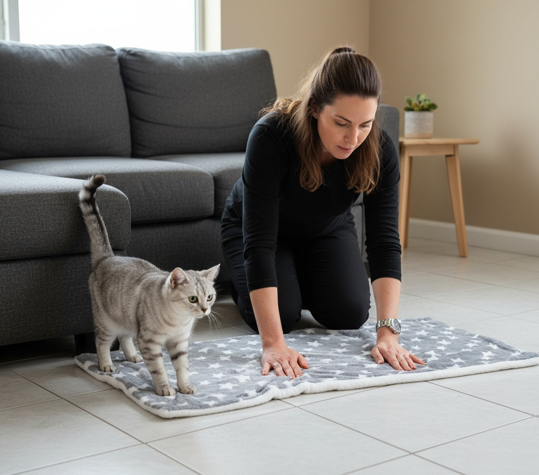 CalmCuddle™ Pet Calming Blanket — Soft, Fluffy & Stress-Relieving for Dogs & Cats